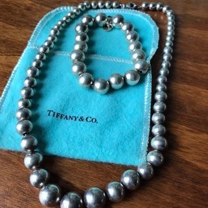 Tiffany Graduated ball necklace and bracelet